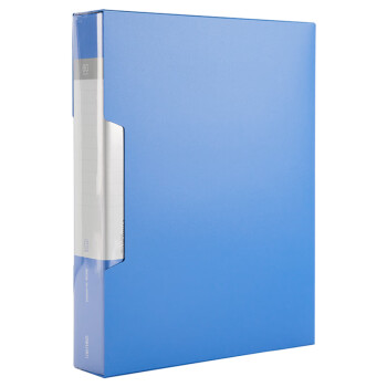 得力80页资料册5006ES A4透明插页文件夹 收纳册档案收纳袋文件袋文件册 单只装蓝色