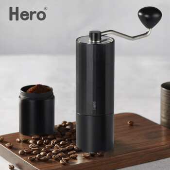 Hero螺旋桨S01手摇磨豆机 咖啡豆磨粉机便携家用研磨机手动咖啡机 黑色