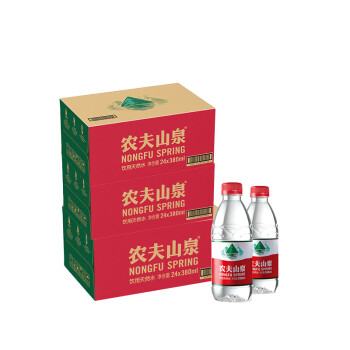 农夫山泉 天然饮用水 小瓶装380ml/瓶 24瓶/箱（实发3箱）企业团购会议