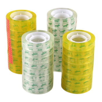 助生学生文具胶带透明胶带包装封口胶带*6    1.8cm宽 透明绿