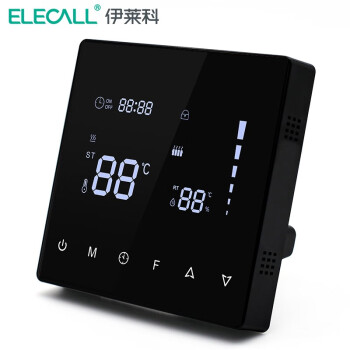 伊莱科(elecall)中央空调液晶温控器风机盘管可调温控器中央空调面板