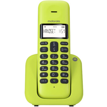 摩托罗拉（Motorola） 超远距离数字无绳电话机单机无线座机背光大屏幕清晰免提 办公家用 T301C(青柠色单机)