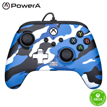 PowerA Xbox正版授权Xbox One• Xbox Series X|S带背键有线手柄-迷彩蓝款