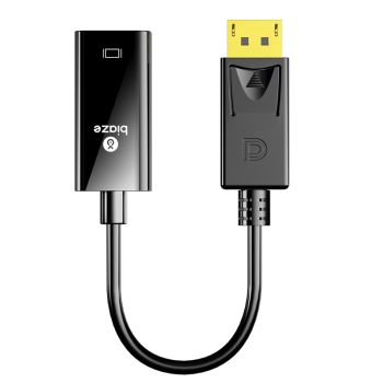 毕亚兹 DP转HDMI转换器线 1080P高清DisplayPort公转HDMI母转接头 笔记本电脑台式机接显示器投影仪
