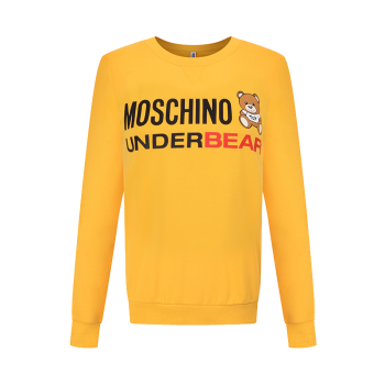 莫斯奇诺（moschino）女士黄色小熊图案棉质圆领长袖卫衣 Z A1709 9026 黄色 M