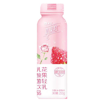 蒙牛真果粒花果轻乳乳酸菌饮品（玫瑰草莓味）230g*10