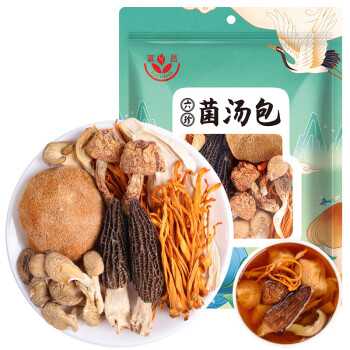富昌 山珍菌汤包干货特产煲汤炖汤 六珍菌汤包65g/袋 5袋起售 BS04