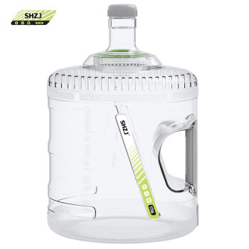 SHZJ家用泡茶纯净水桶 17.8升圆实心手柄可拆洗饮水机桶【透明】
