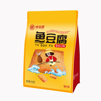 味滋源 鱼豆腐512g（约30包）豆腐干素食休闲食品辣味零食混合口味