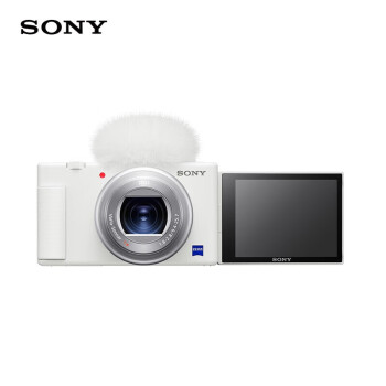 索尼（SONY）ZV-1 Vlog数码相机 4K视频/美肤拍摄 (含256G卡+数魅VLOG-02直播套装+三脚架+备电) ZV1白色套装