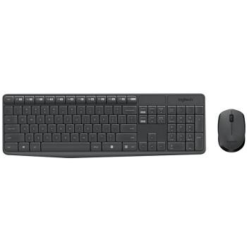 罗技（Logitech）MK235 无线键鼠套装 无线鼠标无线键盘套装 黑灰色