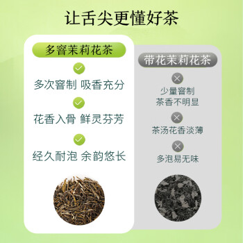 京东京造 茉莉花茶特级浓香125g*2罐 含精美礼袋自饮送礼茶叶