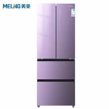 美菱(MELING)320升 玻璃门系列 多门冰箱 四开门 纤薄机身 风冷无霜 净味抗菌 一级能效 BCD-320WPU9BX