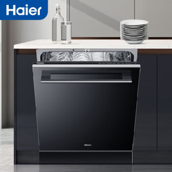 海尔（Haier）洗碗机 家用厨房嵌入式洗碗机13套双微蒸汽智能开门速干自定义面板全自动洗碗机刷碗机EYW13029T
