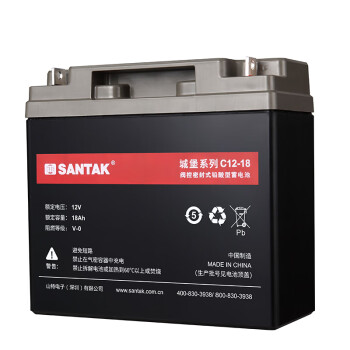 山特（SANTAK）UPS不间断电源城堡铅酸蓄电池C12-18AH 12V18AH阀控密封免维护