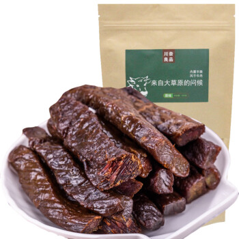 川奈良品 内蒙古 肉干肉脯正宗手撕风干牛肉干条休闲零食品散装228g 原味