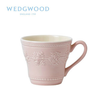WEDGWOOD威基伍德 欢愉假日粉色俏皮女朋友马克杯 350ml欧式下午茶咖啡具