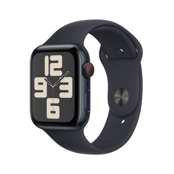 Apple/苹果 Watch SE 2023款智能手表蜂窝款44毫米午夜色铝金属表壳午夜色运动型表带M/L MRH93CH/A【快充套装】