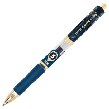 宝克（BAOKE）PC1913 0.5mm按动蓝黑色中性笔子弹头水笔签名笔处方笔 12支/盒