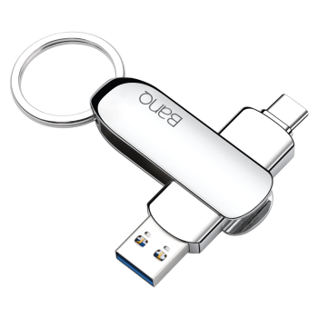 banq 64GB Type-C USB3.2 Gen1手机U盘 C90高速手机电脑两用双接口安卓苹果iPad平板Mac金属移动优盘