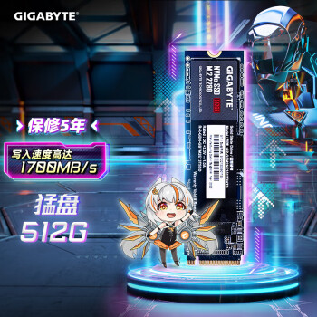 技嘉猛盘（GIGABYTE) 512GB SSD固态硬盘m.2 pcie3.0 NVME系列 读取1700
