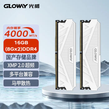 光威（Gloway）16GB(8GBx2)套装 DDR4 4000 台式机内存条 天策系列