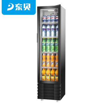 东贝（Donper）冷藏展示柜商用立式单门冷柜玻璃门冰箱超市便利店窄体无灯箱饮料柜  HL-LC160NB