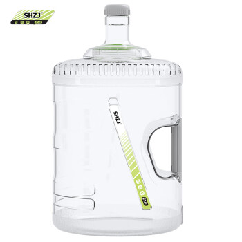 SHZJ 家用泡茶纯净水桶21.8升圆实心手柄可拆洗饮水机桶【透明】