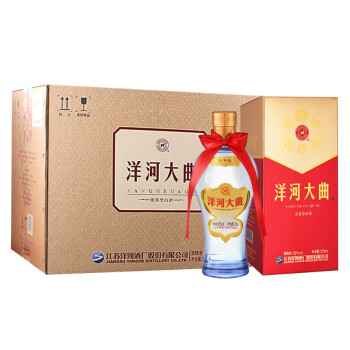 洋河白酒 洋河大曲52度375ml整箱装*6瓶(内含3个礼袋) 绵柔白酒 整箱