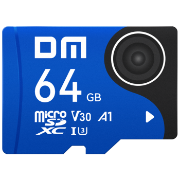 DM大迈 64GB TF（MicroSD）存储卡 蓝卡 V30 行车记录仪专用监控摄像头内存卡适用小米360凌度盯盯拍