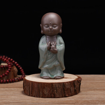 盆景摆件人物小佛像禅意弥勒佛观音小沙弥陶瓷绿植盆栽花盆小和尚定制