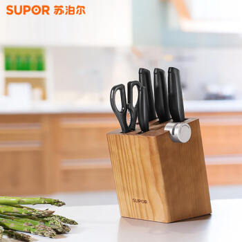 苏泊尔（SUPOR） 厨房刀具套装 尖峰系列 不锈钢全套菜刀套装组合家用 六件套 TK1520Q