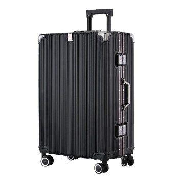 楚戎铝杆行李箱万向轮拉杆箱 行李箱登机行李箱 升级款黑曜黑20吋