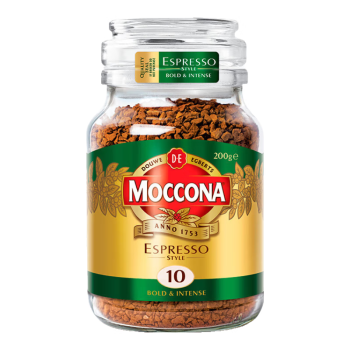 摩可纳Moccona 进口冻干速溶黑咖啡无蔗糖健身运动燃减 意式浓缩200g