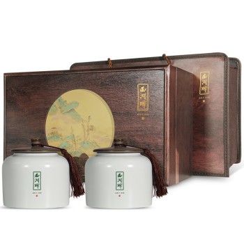 西湖牌24年新茶绿茶春茶珍藏特级龙井茶高山一号100g*2罐赠茶叶礼盒