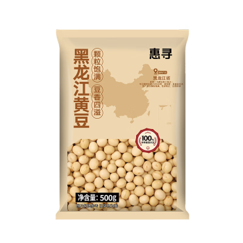 惠寻京东自有品牌 黑龙江黄大豆  颗粒饱满 五谷杂粮农家黄豆500g