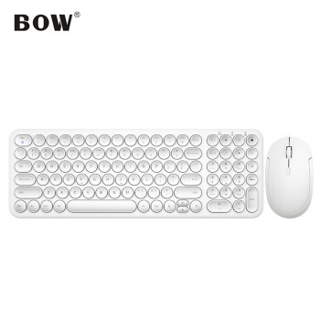 航世（BOW）HW098SD-2 无线键盘鼠标套装 无线键鼠 超薄便携键鼠套装 办公家用键盘鼠标 白色