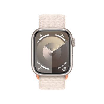 Apple/苹果 Watch Series 9 智能手表GPS+蜂窝款41毫米星光色铝金属表壳星光色回环式表带 MRJG3CH/A