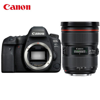 佳能（Canon）EOS 6D Mark II 6D2 全画幅单反相机（EF 24-70mm f/2.8L II USM镜头）专业摄影套装