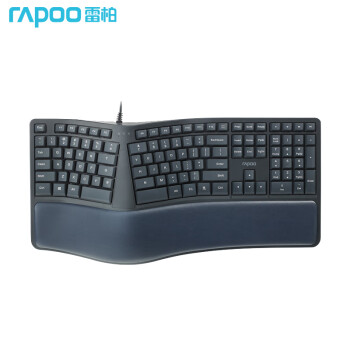 雷柏（Rapoo） NK8800人体工学有线键盘 办公键盘 13种多媒体快捷功能 USB接口