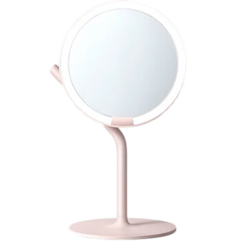 AMIRO觅光AML117B小魔镜系列LED化妆镜 6.5英寸高清镜面5档亮度日光补妆镜梳妆镜美妆镜 AML117B樱花粉