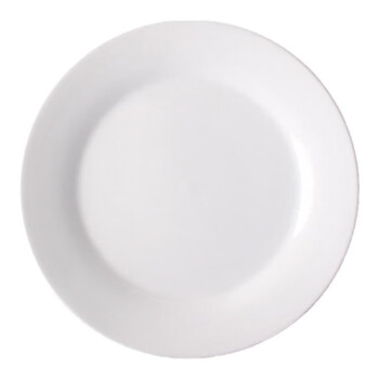 L.C.Maird圆形纯白陶瓷西餐盘子蛋糕碟子摆盘餐具 5英寸平盘（五个装）