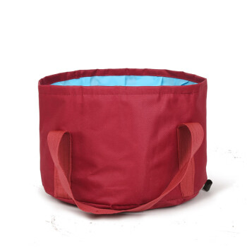 weikani户外运动手提包便携式可折叠旅行泡脚袋收纳包（红色）