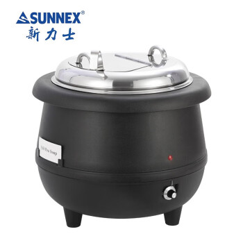 SUNNEX电子保温汤锅10L 电加热汤炉保温锅 304不锈钢内胆钢盖81328-7