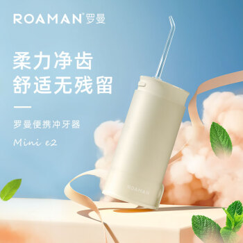 罗曼（ROAMAN）冲牙器便携式电动洗牙器水牙线 Mini E2 蜜茶色