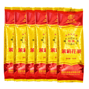 猴王中茶 猴王牌 猴王茉莉花茶（五星特级）枕型袋装 100g*6包