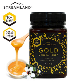 新溪岛（Streamland）麦卢卡蜂蜜 UMF10+ 500g 新西兰原装进口天然无添加蜂蜜单瓶装