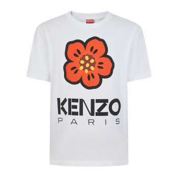 高田贤三（KENZO）男士白色棉质花朵印花短袖T恤 FD5 5TS445 4SO 01 XXL