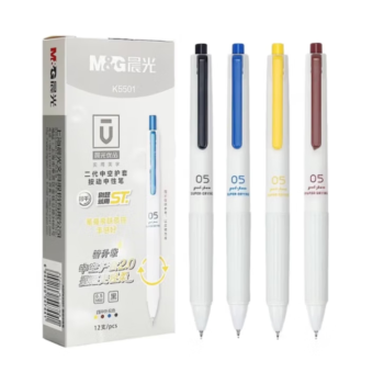 M&G晨光优品按动中性笔按动中空护套ST头AGPK5501        0.5mm黑色      12支/盒*5盒