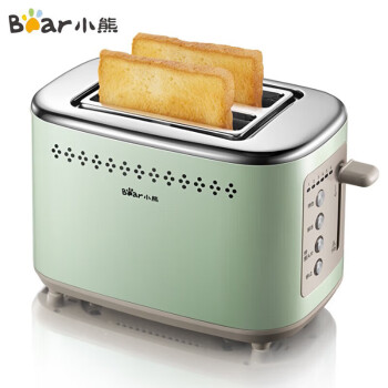 小熊家用面包机早餐自动小型烤吐司机馒头 多士炉DSL-C02A1#浅绿色 BD02